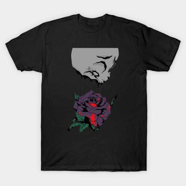 Skull and Rose T-Shirt by Antiseptiko